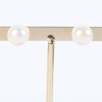 Pair of silver ear studs, each set with a...