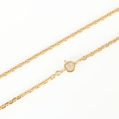 Gold forçat chain. 60 cm. 14,29 g. 18 K