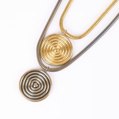 YVES SAINT LAURENT 
Africa metal necklace
monogrammed...