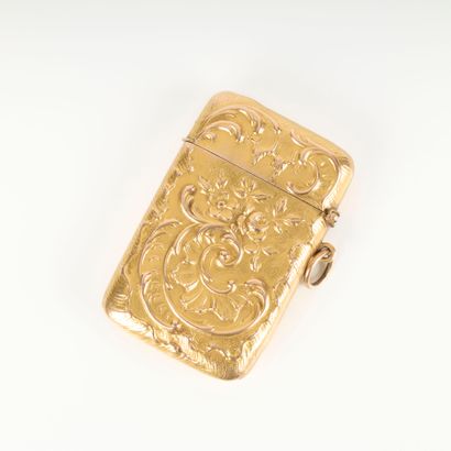 Pocket lighter, mounted in gold with rocaille...