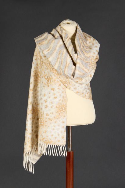 ESCADA. Reversible animal-patterned scarf...