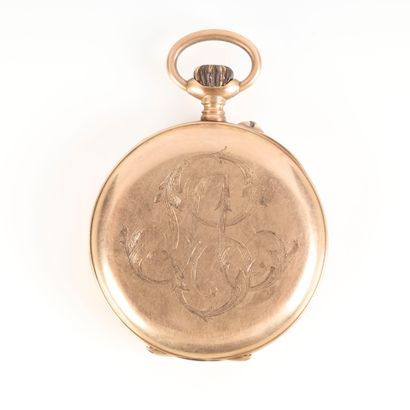Gold pocket watch, gold dust cover, mechanical...