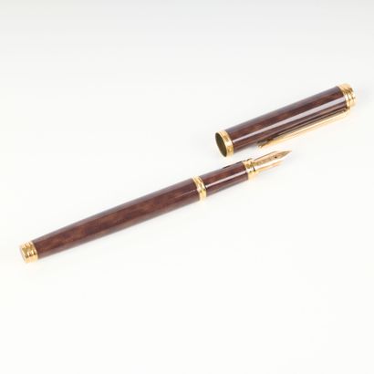 WATERMAN Gentleman fountain pen, 18K brown...