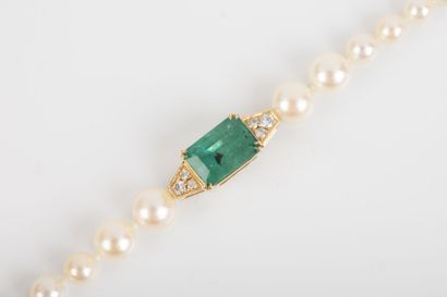 Drop cultured pearl line bracelet (3.3 to...