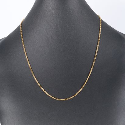 Gold forçat chain. 60 cm. 14,29 g. 18 K