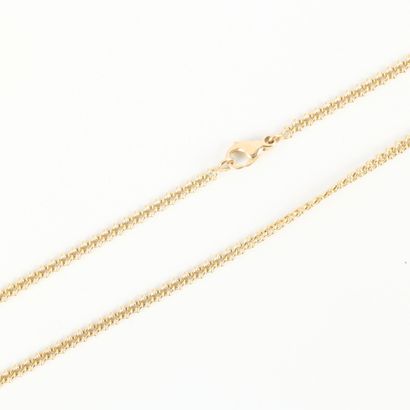 Fancy gold chain. Length: 46 cm. 10,42 g....
