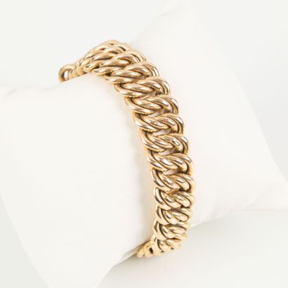 Gold bracelet (750‰) American mesh. Length:...