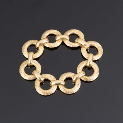 GEORGES LENFANT. Striking gold bracelet featuring...