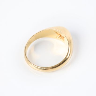 English wedding band ring in gold (750‰),...