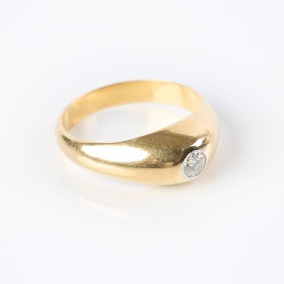 English wedding band ring in gold (750‰),...