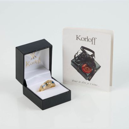 KORLOFF. Gold ring set with a brilliant-cut...