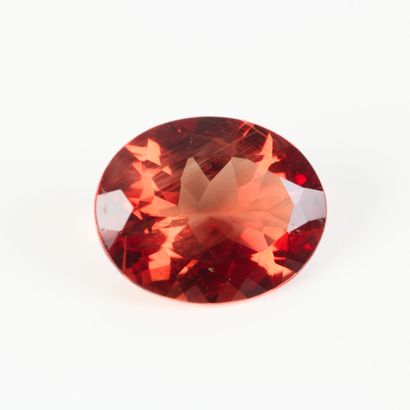 An oval-cut andesine weighing approx. 1.84...