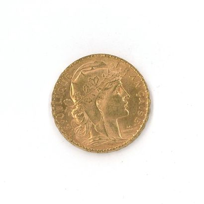 1 gold coin: 20 FF coq 1908
