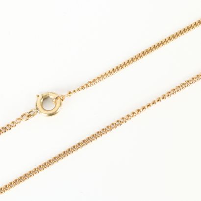 Gold chain (750‰), gourmette link. Length:...