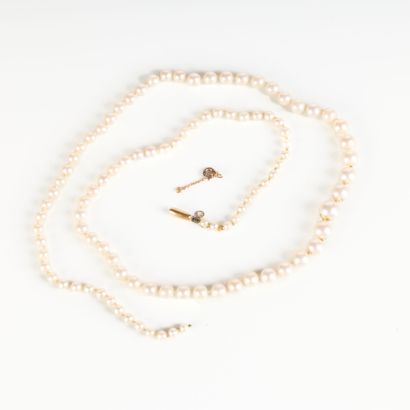 Cascading cultured pearl necklace (3 to 7...