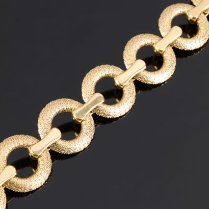 GEORGES LENFANT. Striking gold bracelet featuring...