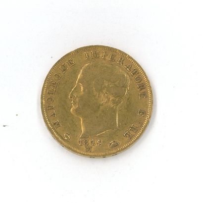1 gold coin: 40 lire, Italy, 1814 M