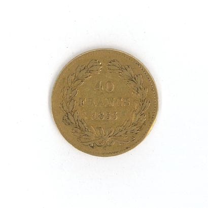 1 gold coin: 40 FF 1833 A