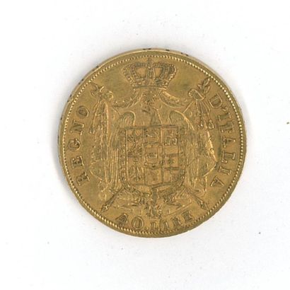1 gold coin: 40 lire, Italy, 1814 M