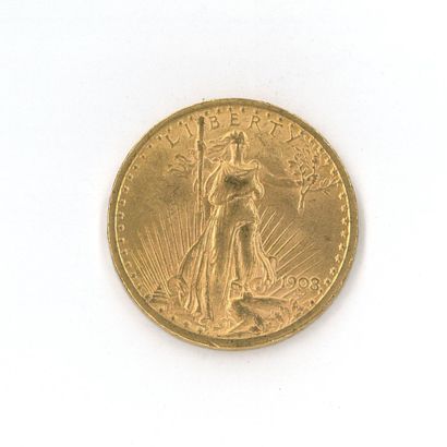 1 gold coin: $20 (US) 1908