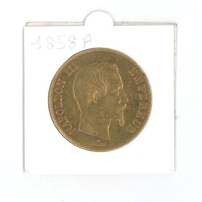 1 gold coin: 100 FF Napoleon III, bareheaded,...