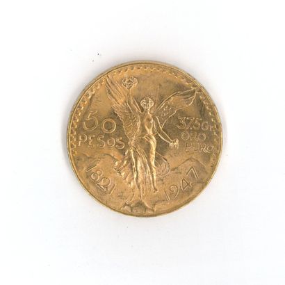 1 monnaie or : 50 Pesos Mexique 1821 - 1...