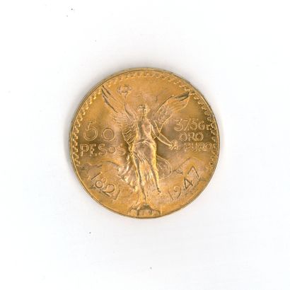 1 monnaie or : 50 Pesos Mexique 1821 - 1...