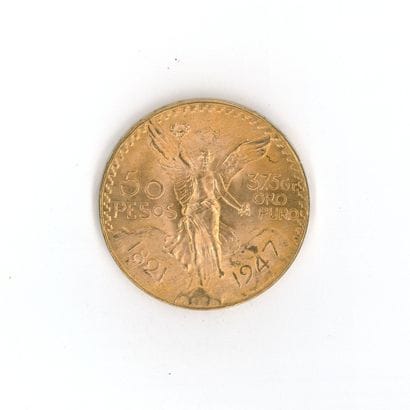 1 monnaie or : 50 Pesos Mexique 1821 - 1...