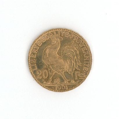 1 gold coin: 20 FF Coq 1901