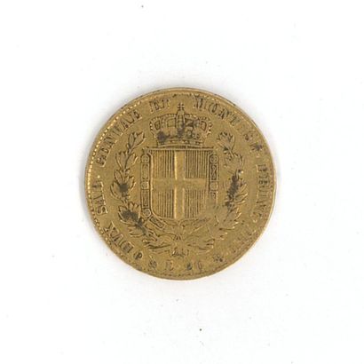 1 gold coin: 20 Italian Lire, Charles Albert,...