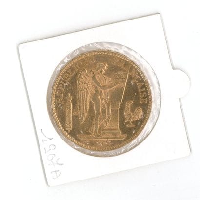1 gold coin: 100 FF Génie 1907 A