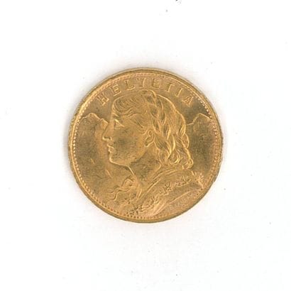 1 gold coin: 20 Swiss Francs, 1922