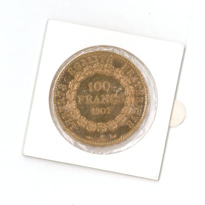 1 gold coin: 100 FF Génie 1907 A