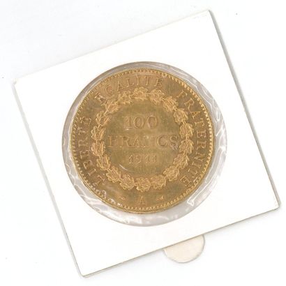 1 gold coin: 100 FF Génie 1911 A