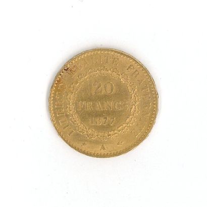 1 gold coin: 20 FF 1877 A