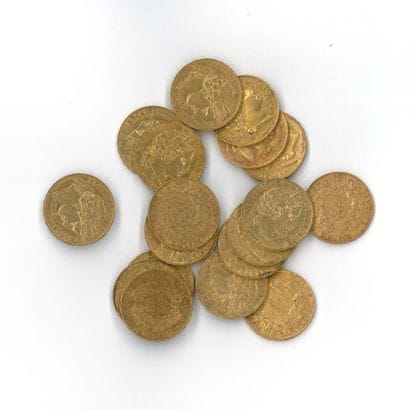 20 gold coins : 20 FF Cérès 1851 A