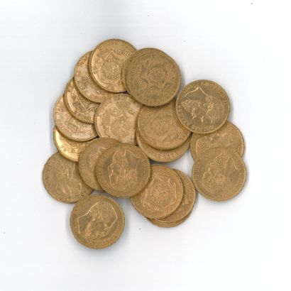 20 gold coins: 20 F Belgium Leopold II (1867...