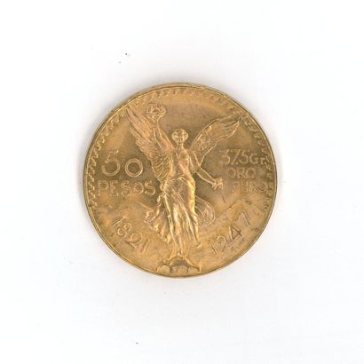 1 monnaie or : 50 Pesos Mexique 1821 - 1...
