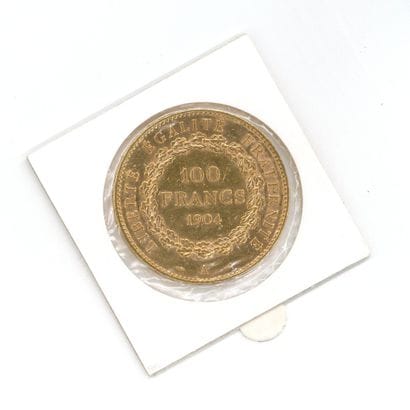 1 gold coin: 100 FF Génie 1904 A