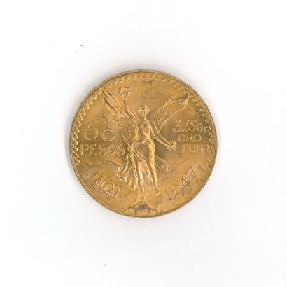 1 monnaie or : 50 Pesos Mexique 1821 - 1...