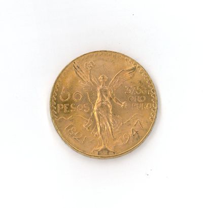 1 monnaie or : 50 Pesos Mexique 1821 - 1...
