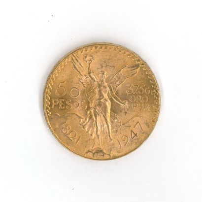 1 monnaie or : 50 Pesos Mexique 1821 - 1...