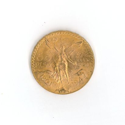 1 monnaie or : 50 Pesos Mexique 1821 - 1...