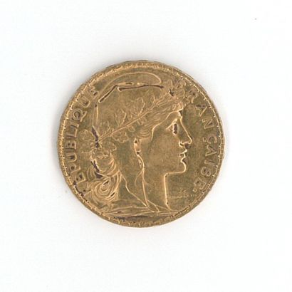 1 gold coin: 20 FF Coq 1901