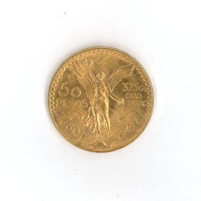 1 monnaie or : 50 Pesos Mexique 1821 - 1...