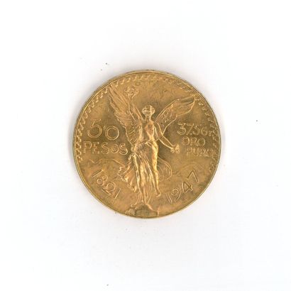 1 monnaie or : 50 Pesos Mexique 1821 - 1...