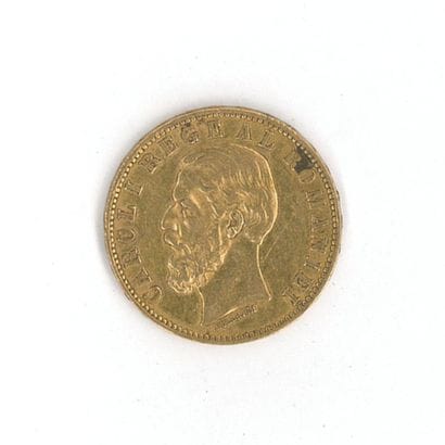 1 monnaie en or : 20 Lei Roumanie Carol I...