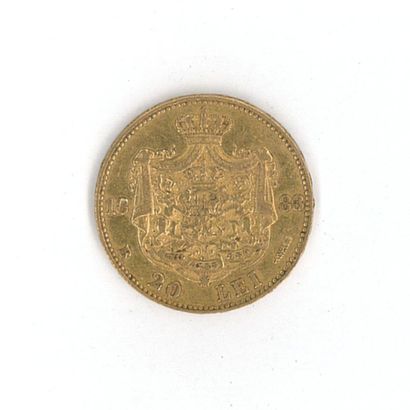 1 monnaie en or : 20 Lei Roumanie Carol I...
