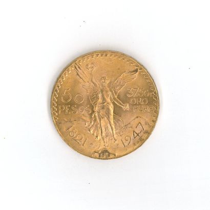 1 monnaie or : 50 Pesos Mexique 1821 - 1...