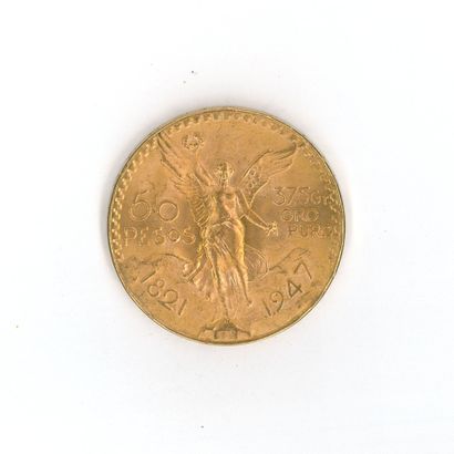 1 monnaie or : 50 Pesos Mexique 1821 - 1...